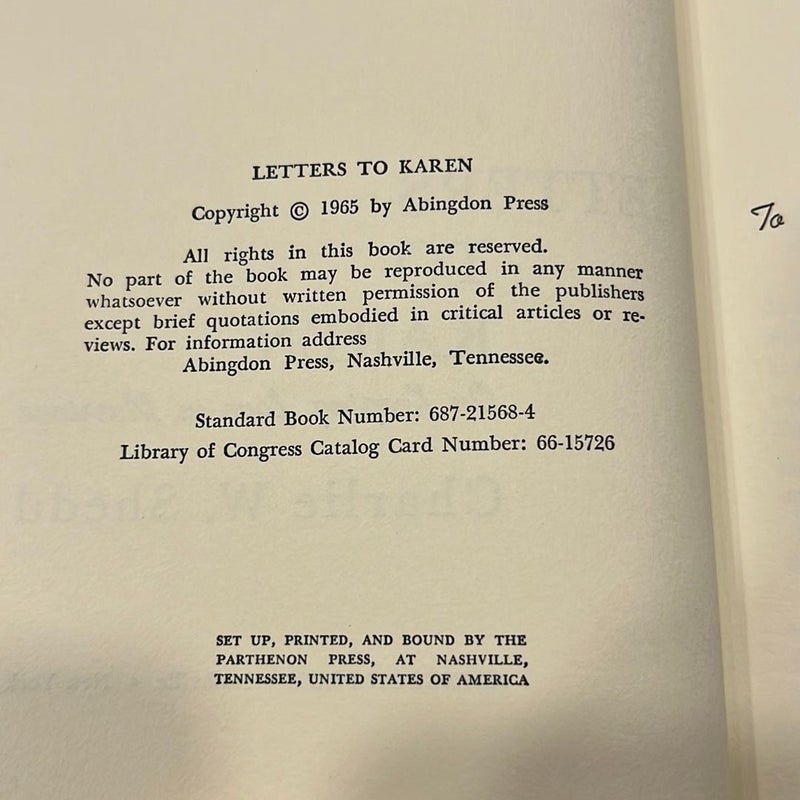 Letters to Karen