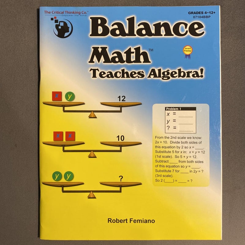 Balance Math Teaches Algebra!