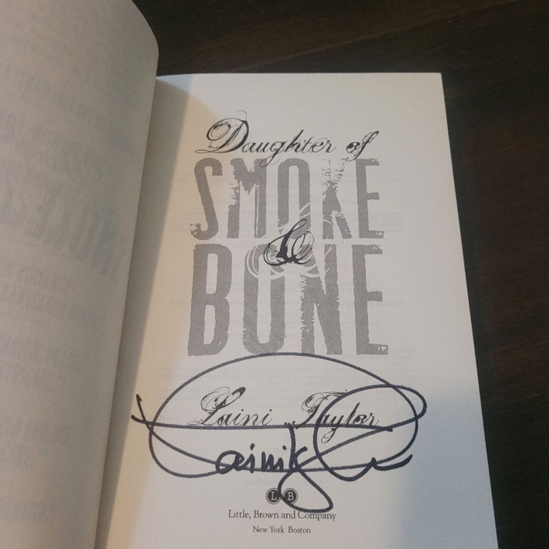 SIGNED The Daughter of Smoke & Bone Trilogy Paperback Set