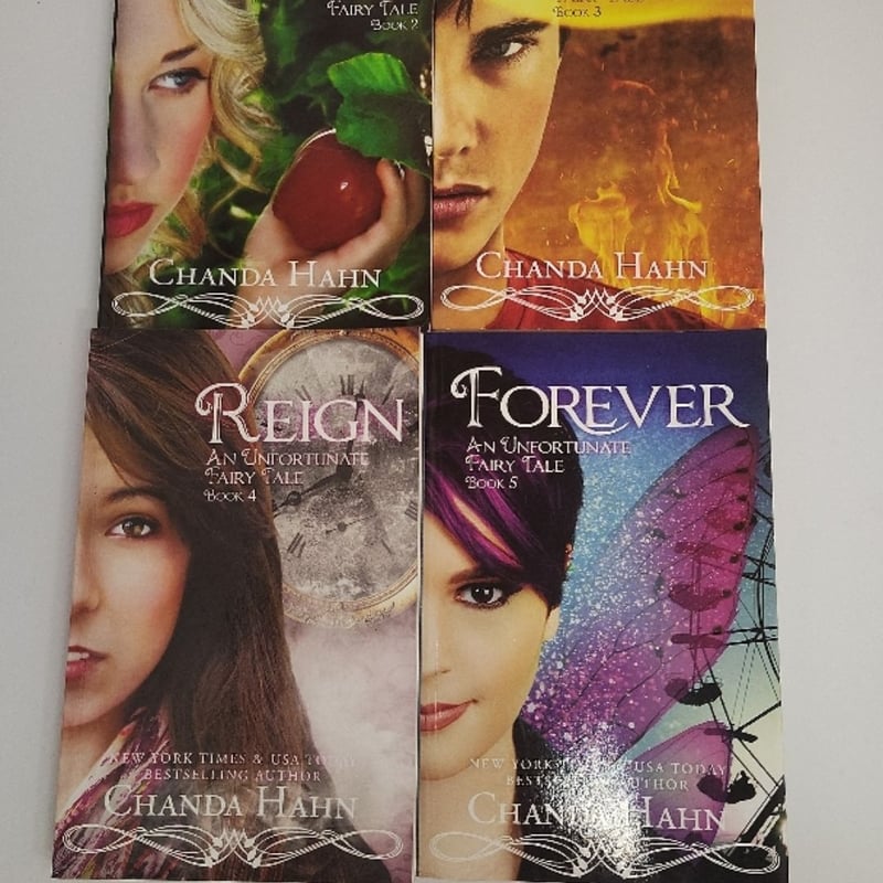 An Unfortunate Fairy Tale Series Lot of 4 Chanda Hahn – Fairest, Fable, Reign, Forever – YA ...