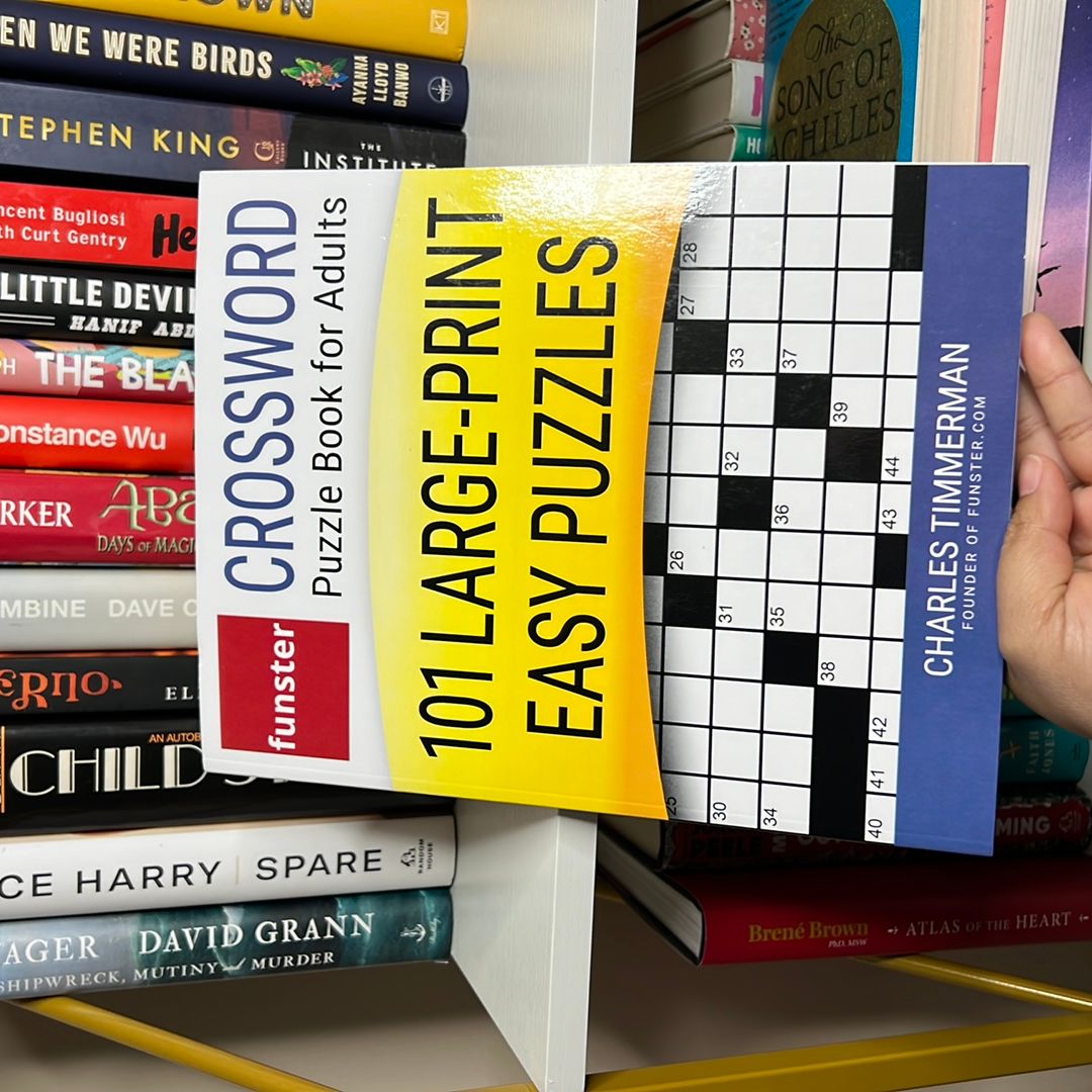 Funster crossword puzzle book for adults by charles timmerman, funster