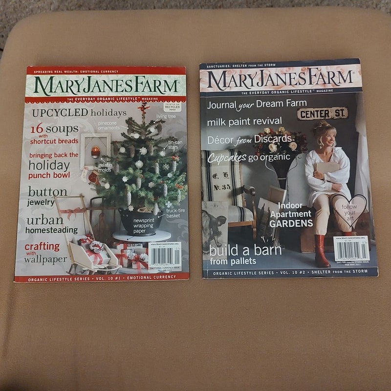 Lot of 2 Mary Janes Farm Magazine