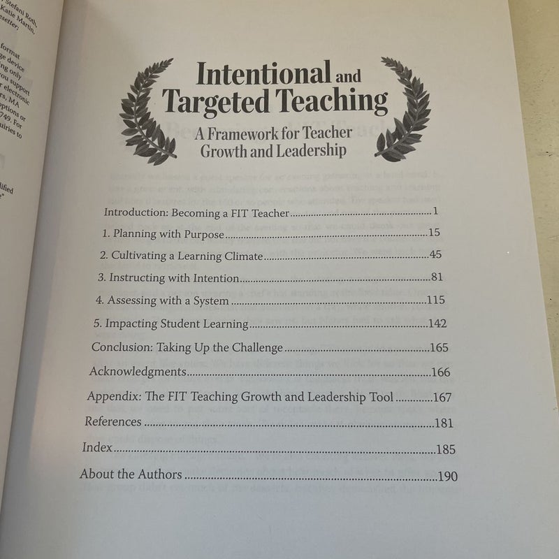 Intentional and Targeted Teaching