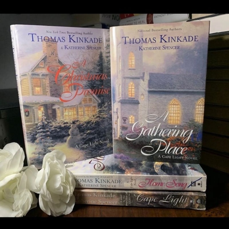 Thomas Kinkade 5-Book Lot Bundle A Christmas Promise Cape Light & More 