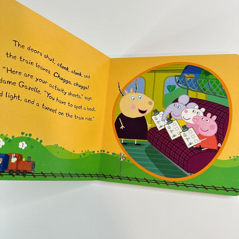 Peppa and the Big Train - Peppa Pig, Trains, Adventure