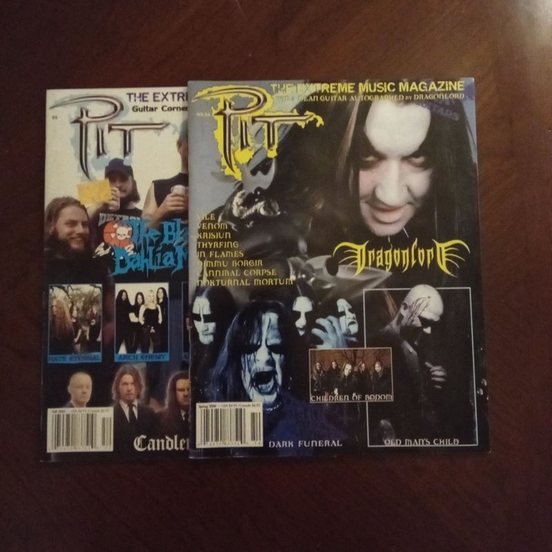 Two issues of Pit metal magazine