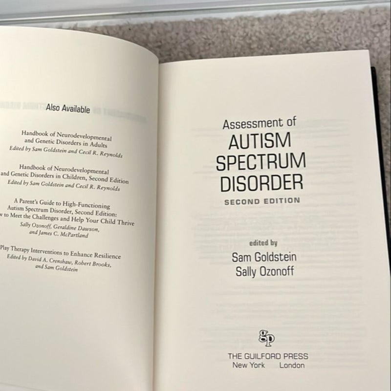 Assessment of Autism Spectrum Disorder