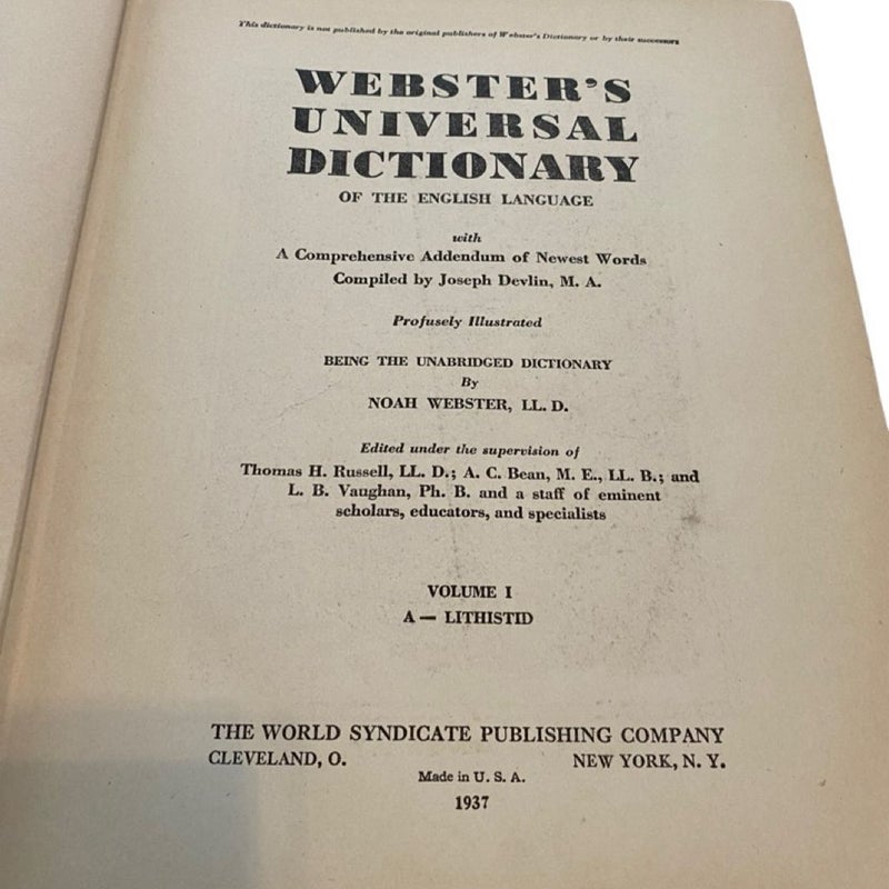 Webster’s Universal Dictionary of the American Language