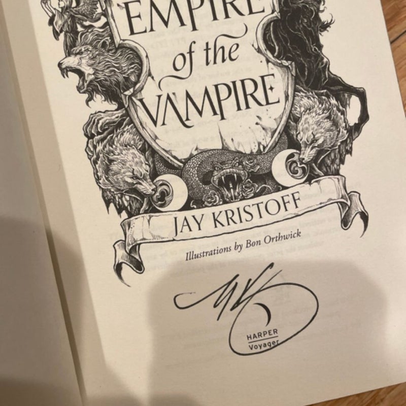 Empire of the Vampire Waterstones signed Sprayed edges edition