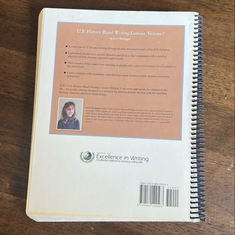 U. S. History-based Writing Lessons by Lori Verstegen
