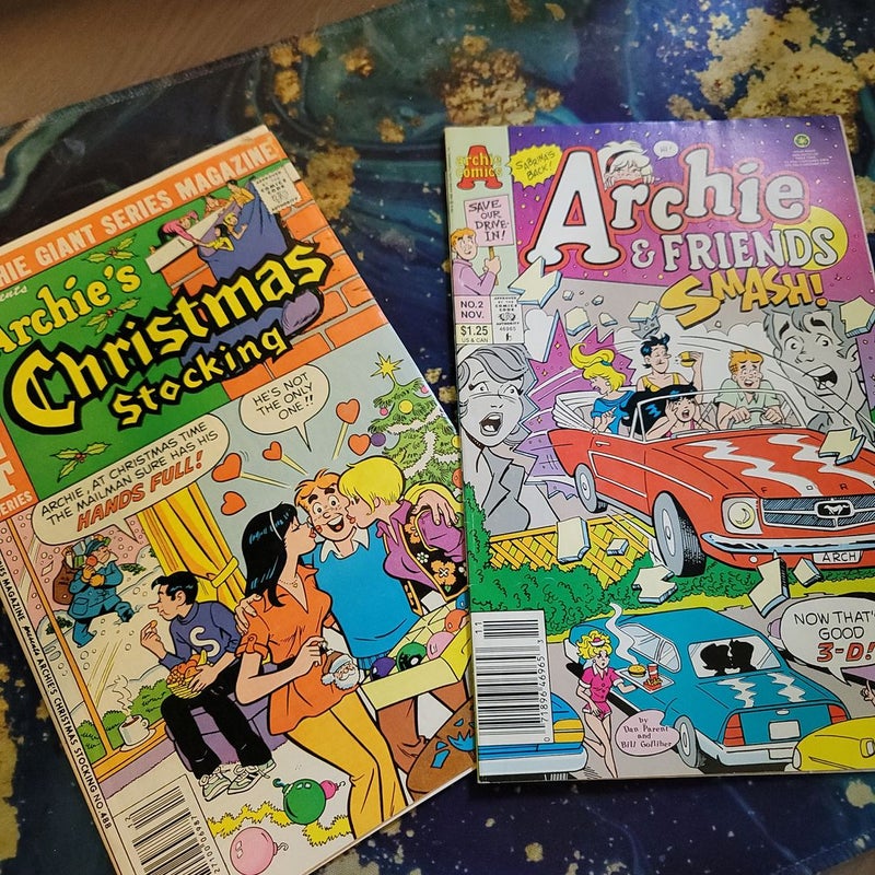 Archies Cristmas stocking and Friends