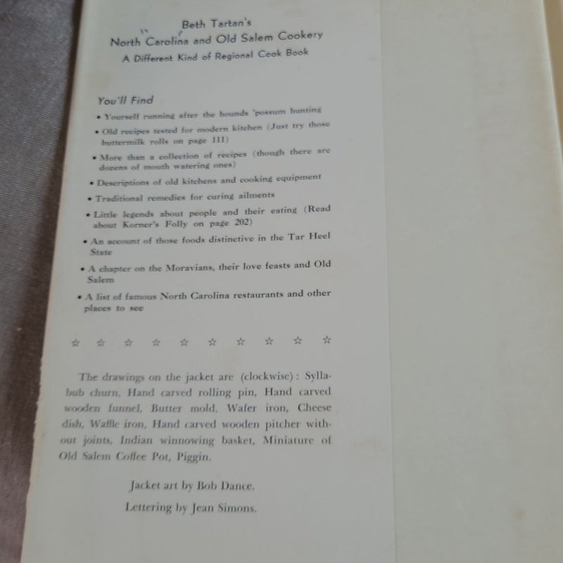 North Carolina and Old Salem Cookery