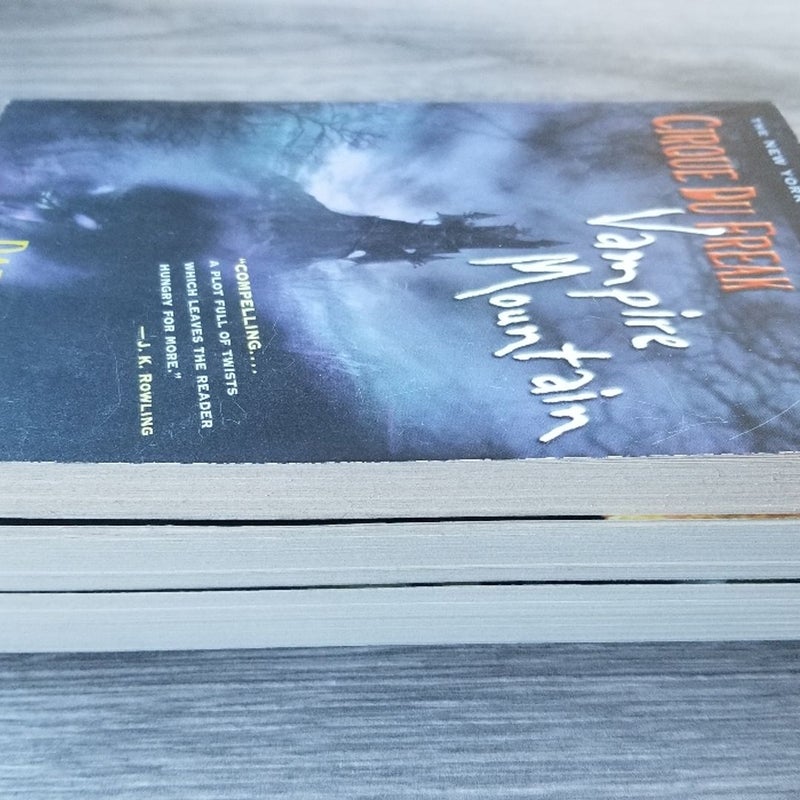 3 CIRQUE DU FREAK DARREN SHAN Y.A. HORROR BOOKS VAMPIRE MOUNTAIN, TRIALS OF DEATH, ALLIES OF THE NIGHT
