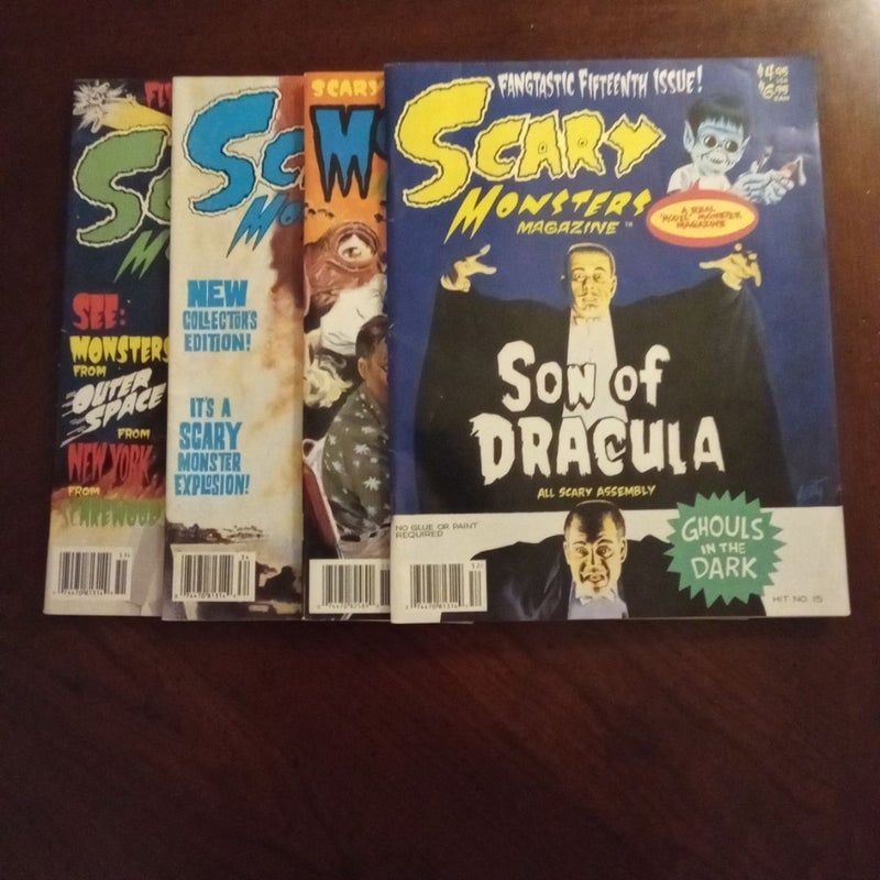 4 issues of Scary Monster horror magazine