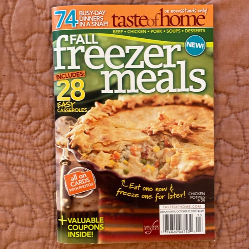 Taste of Home Fall Freezer Meals
