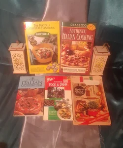 5 Italian food cooking recipes booklets & AAA travel Book