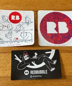 Redbubble Stickers+Card