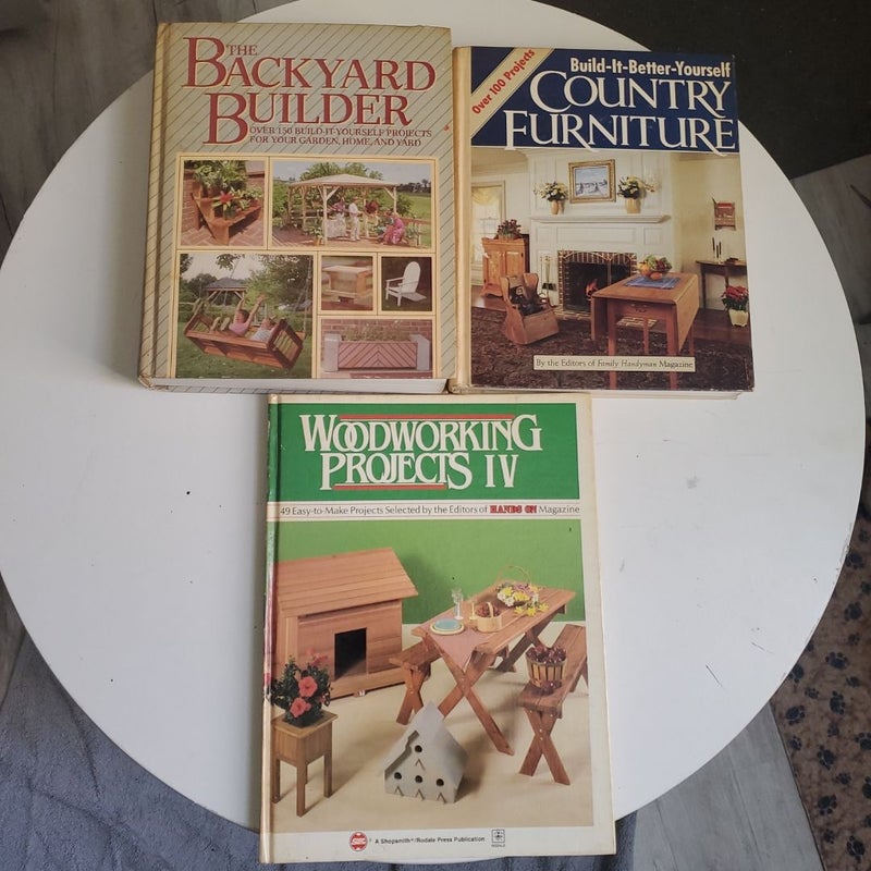 Wood Working Projects Book Lot Of 3