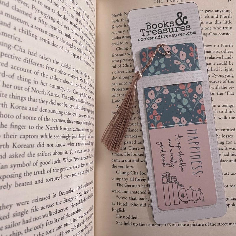 Happiness is Coffee & Books Metal Bookmark Handmade