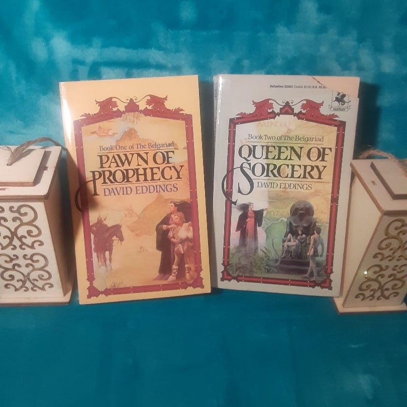 The Belgariad books 1 Pawn of Prophecy & 2 Queen of Sorcery