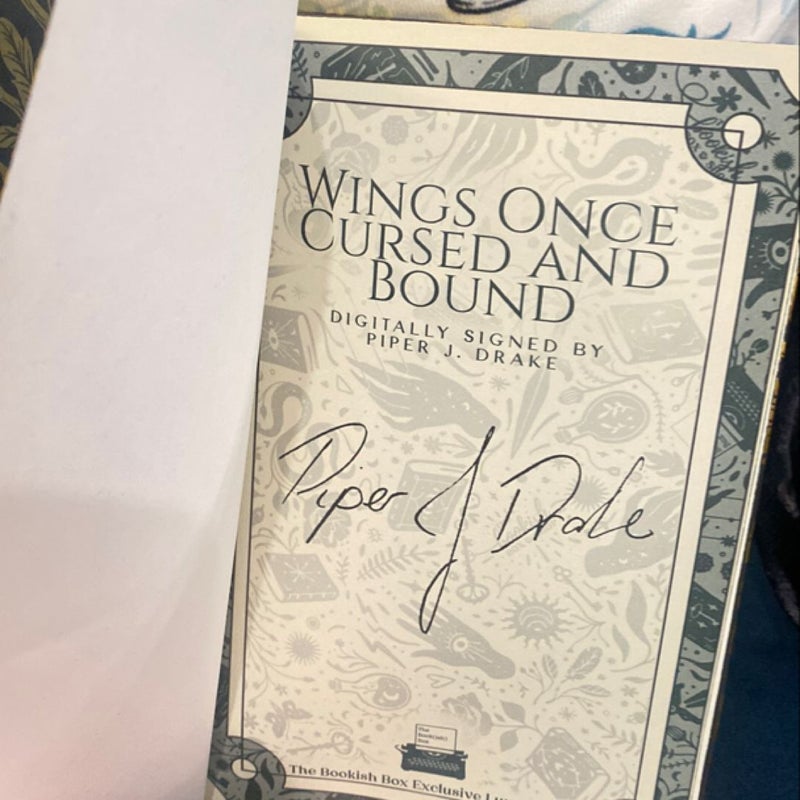 Wings Once Cursed and Bound bookish box edition