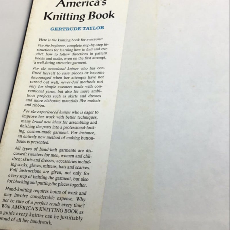 America’s knitting book