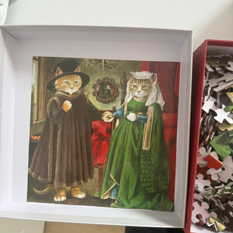 Galison The Arnolfini Marriage Meowsterpiece of Western Art 500 Piece Puzzle