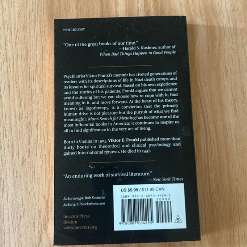 Man's Search for Meaning (OLD EDITION/OUT of PRINT)