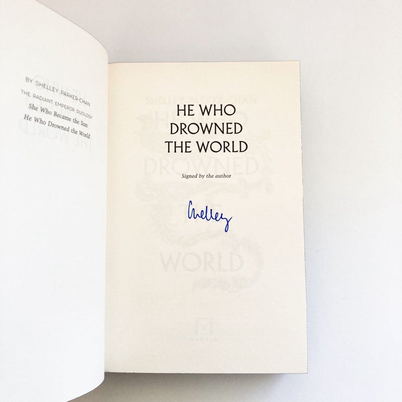 SIGNED He Who Drowned the World (Waterstones Exclusive Edition)