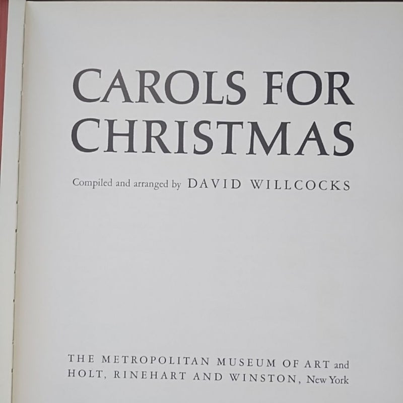 Carols For Christmas by Willcocks, David, Hardcover No Dust Jacket