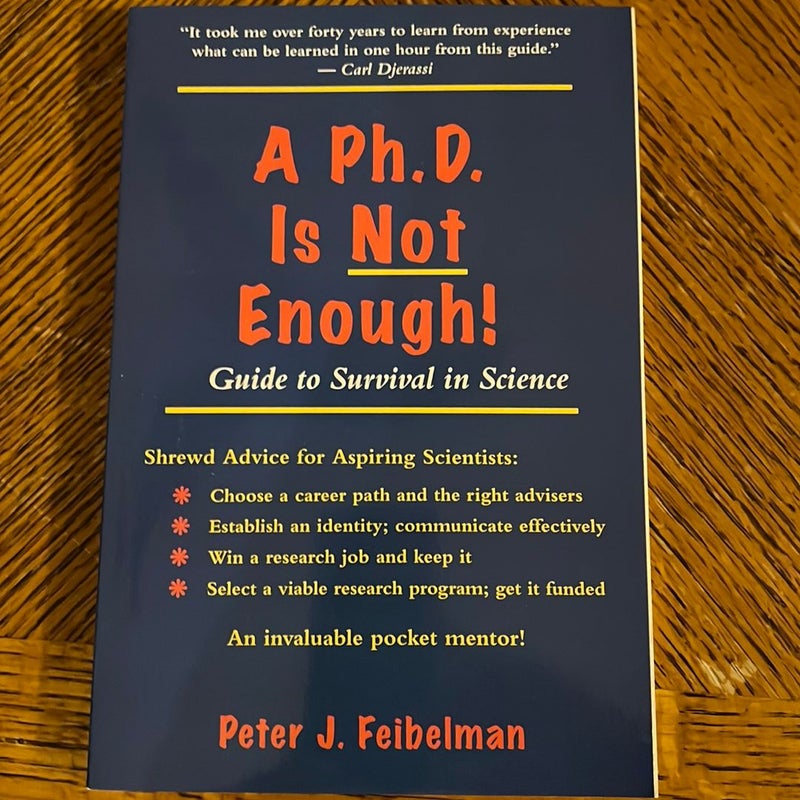 A PhD Is Not Enough