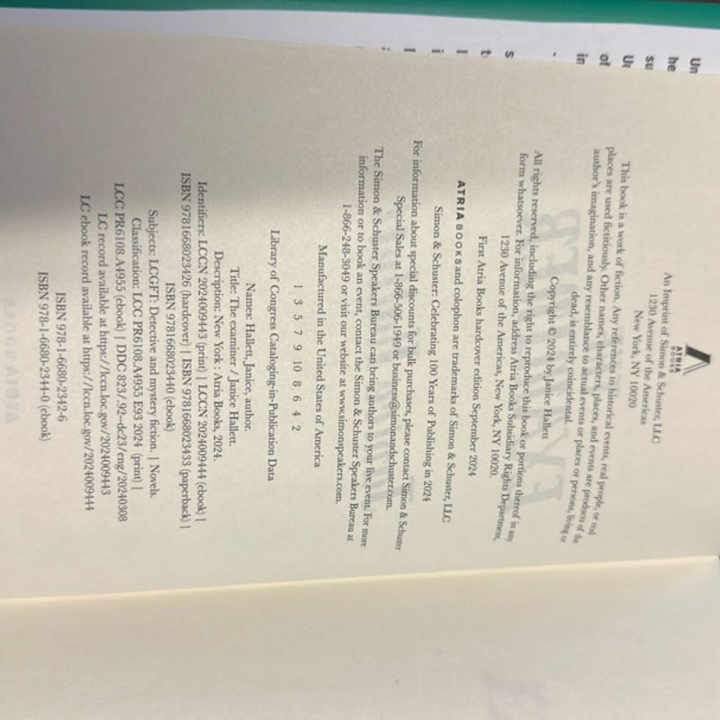The Examiner (First Edition, First Printing)