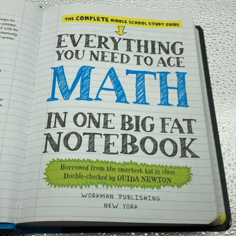 Everything You Need to Ace Math in One Big Fat Notebook