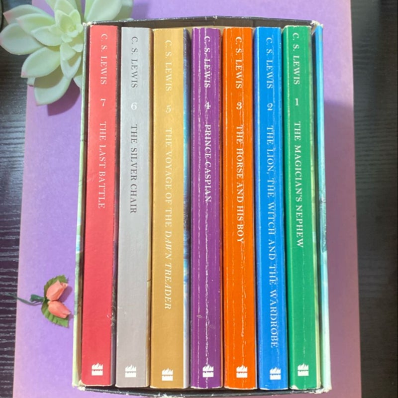 The Chronicles of Narnia Rack Paperback 7-Book Box Set by C. S. Lewis ...