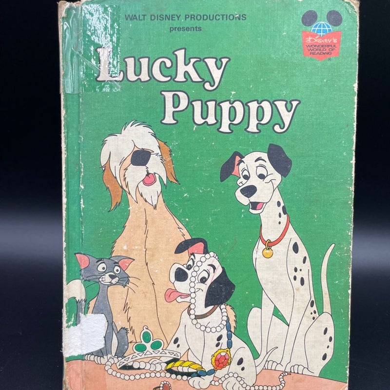 Walt Disney Lucky Puppy VTG 1978 hardcover book