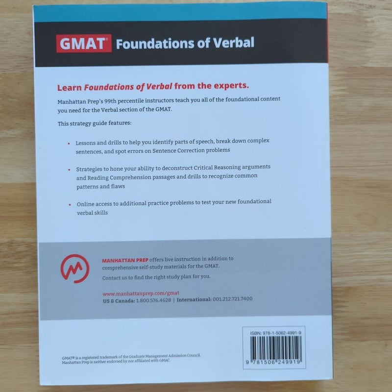 Foundations in Verbal GMAT