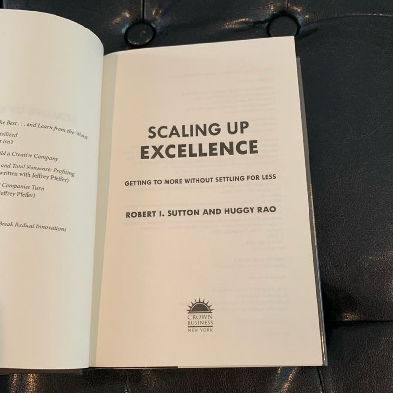 Scaling up Excellence