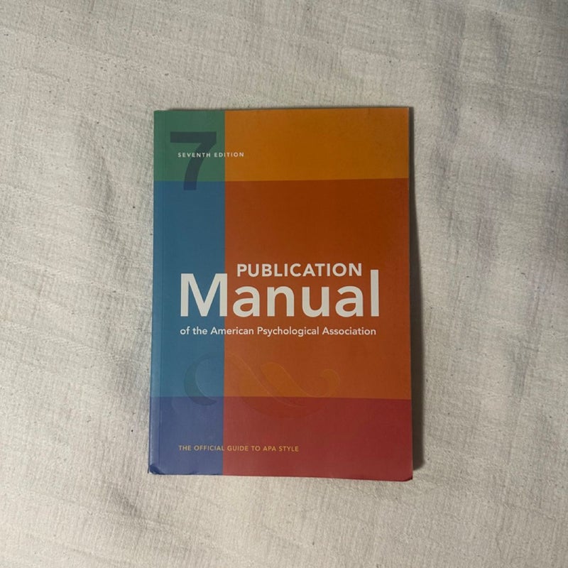 Publication Manual of the American Psychological Association