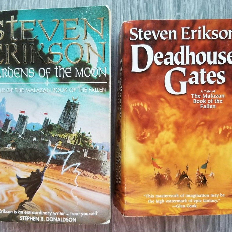 GARDENS OF THE MOON & DEADHOUSE GATES MALAZAN BOOK OF THE FALLEN BOOKS #1 AND #2