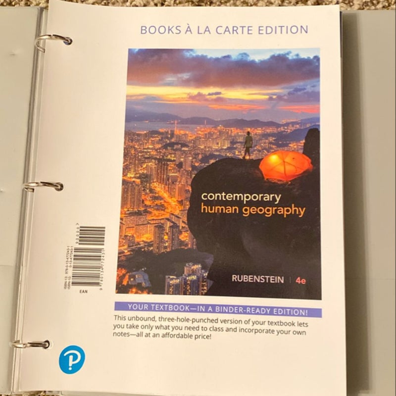 Contemporary Human Geography, Books a la Carte Edition