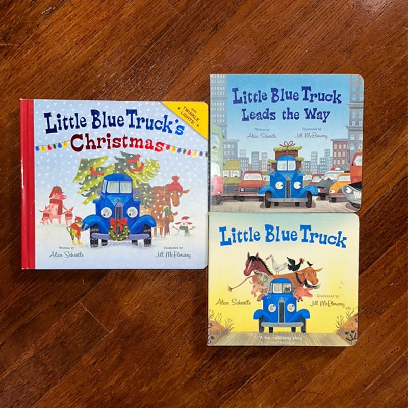3 Piece Bundle of Little Blue Truck Hardcover Board Books Twinkle Lights