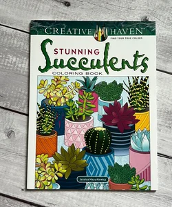 Creative Haven Stunning Succulents Coloring Book