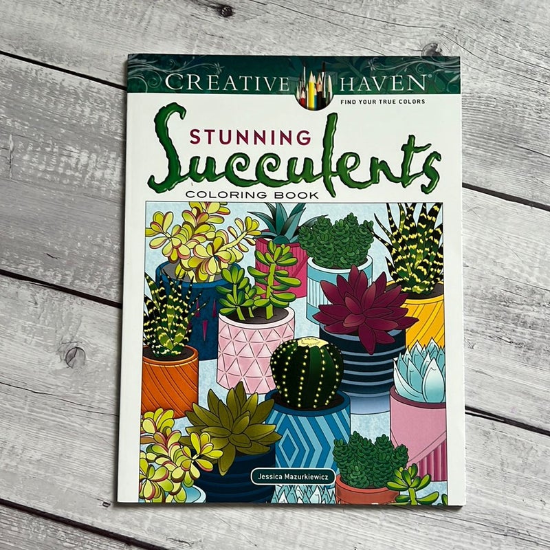 Creative Haven Stunning Succulents Coloring Book