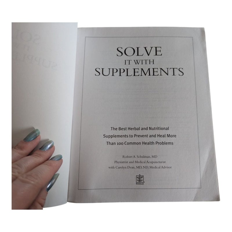 Solve It with Supplements