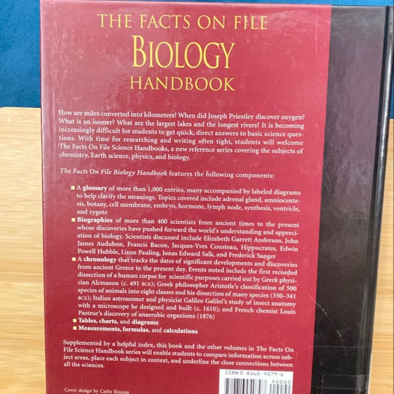 The Facts on File Biology Handbook