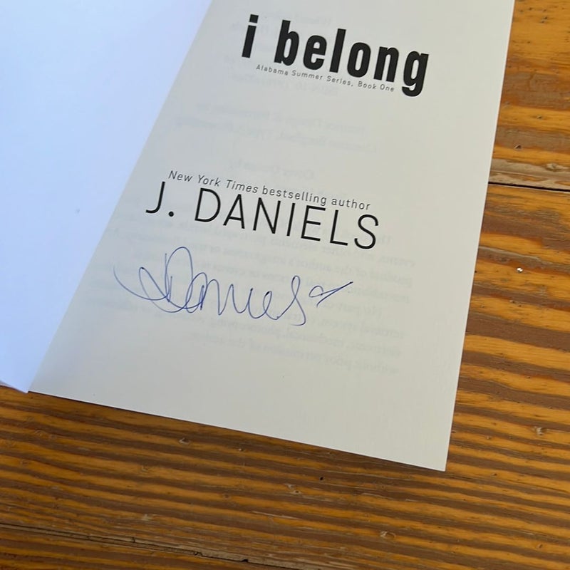 Where I Belong signed copy sold out cover