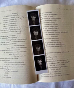 Timothée Chalamet photobooth strip bookmark