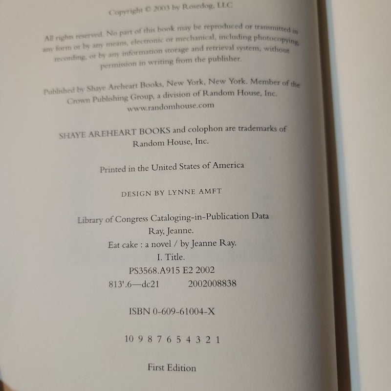 Eat Cake (2003 First Edition)