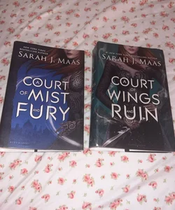 A Court of Mist and Fury, A Court of Wings and Ruin OOP DUST JACKETS ONLY !  