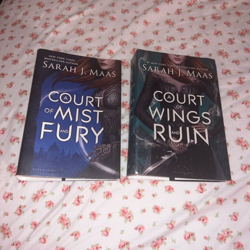 A Court of Mist and Fury, A Court of Wings and Ruin OOP DUST JACKETS ONLY !  